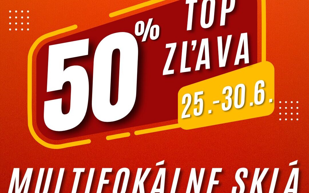 Zľava 50% na naše najkvalitnejšie multifokálne sklá